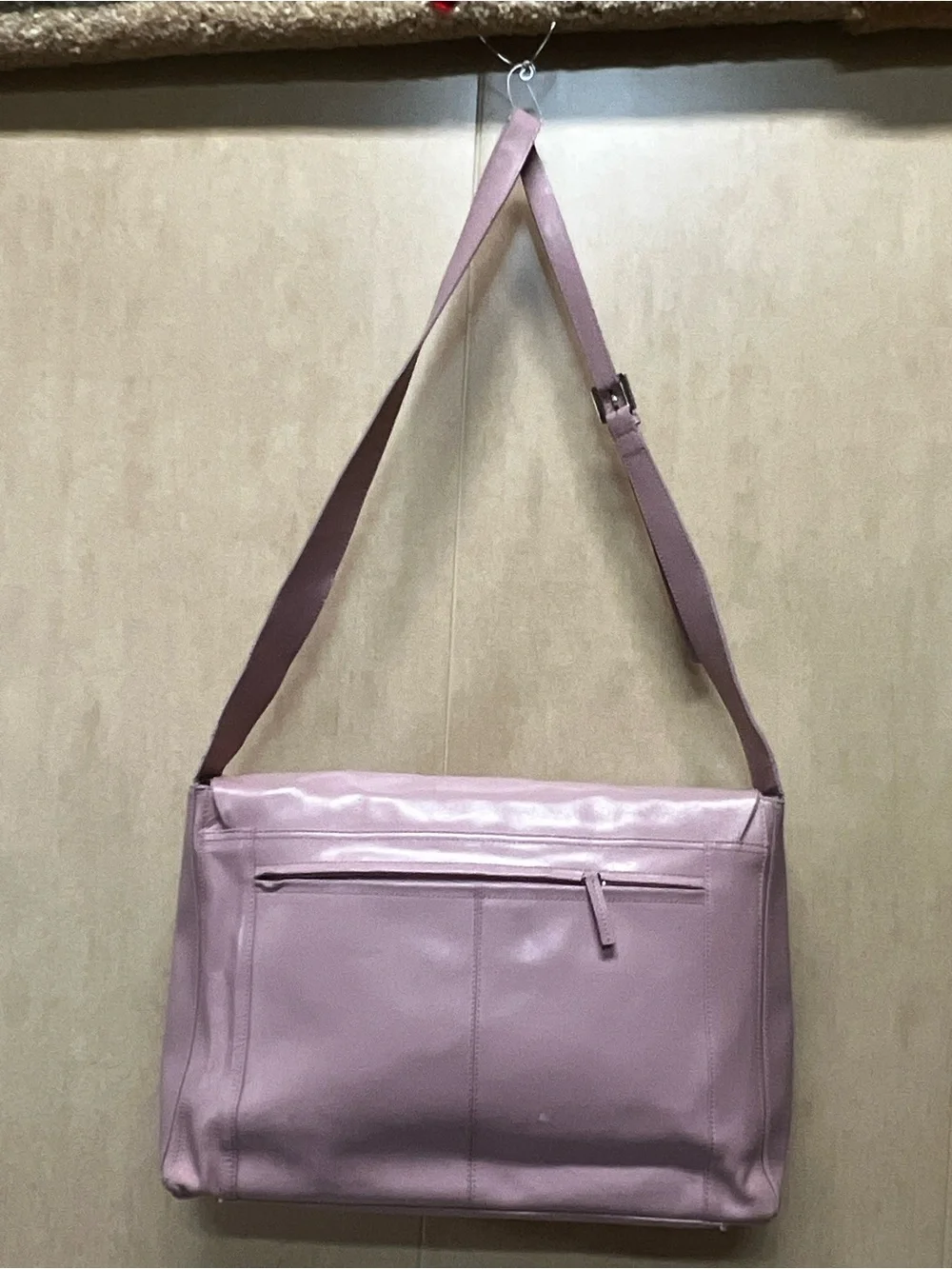 Wilsons Leather Pink Carrying Briefcase Messenger Laptop School Bag VINTAGE Y2K
